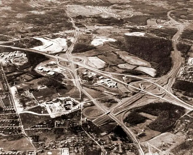 aerial view of Tysons in 1967