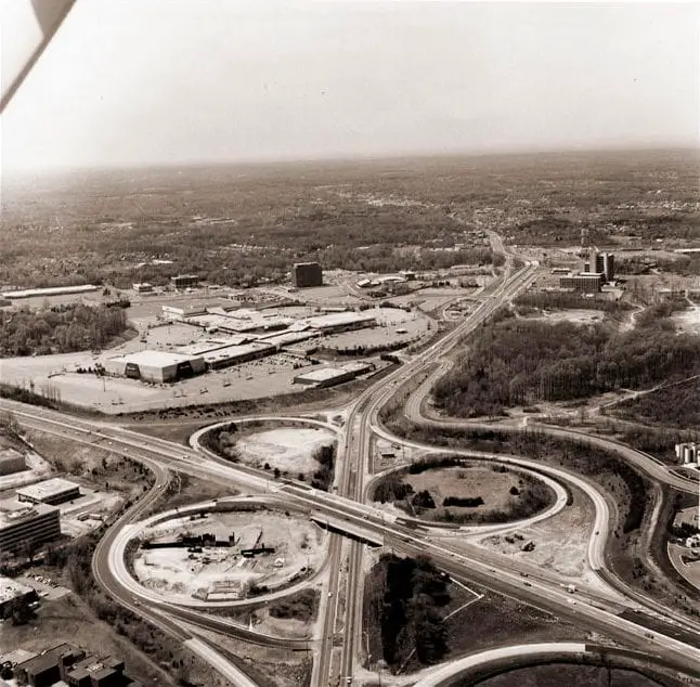 Tysons Corner from the air in 1977
