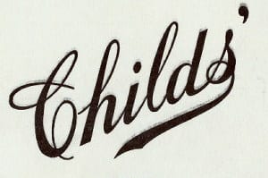 Childs Restaurant logo c 1907