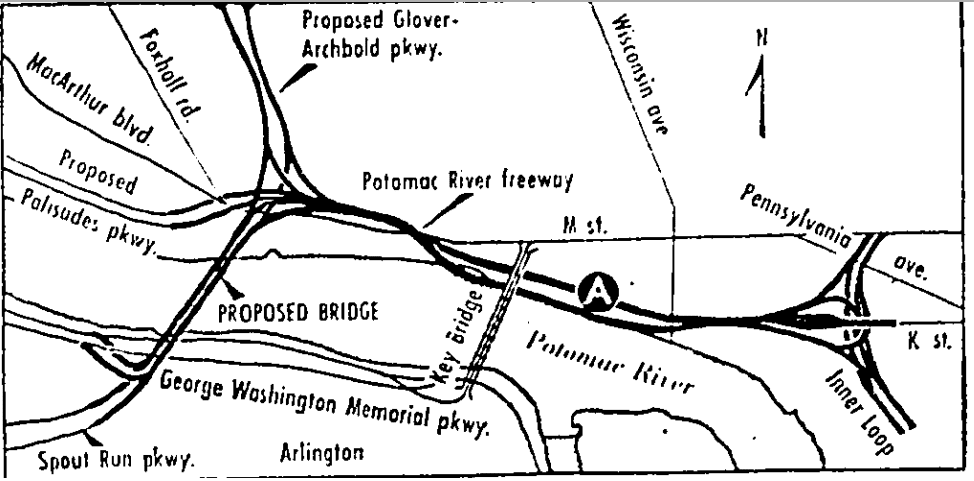 Proposed highway and bridge system for D.C.