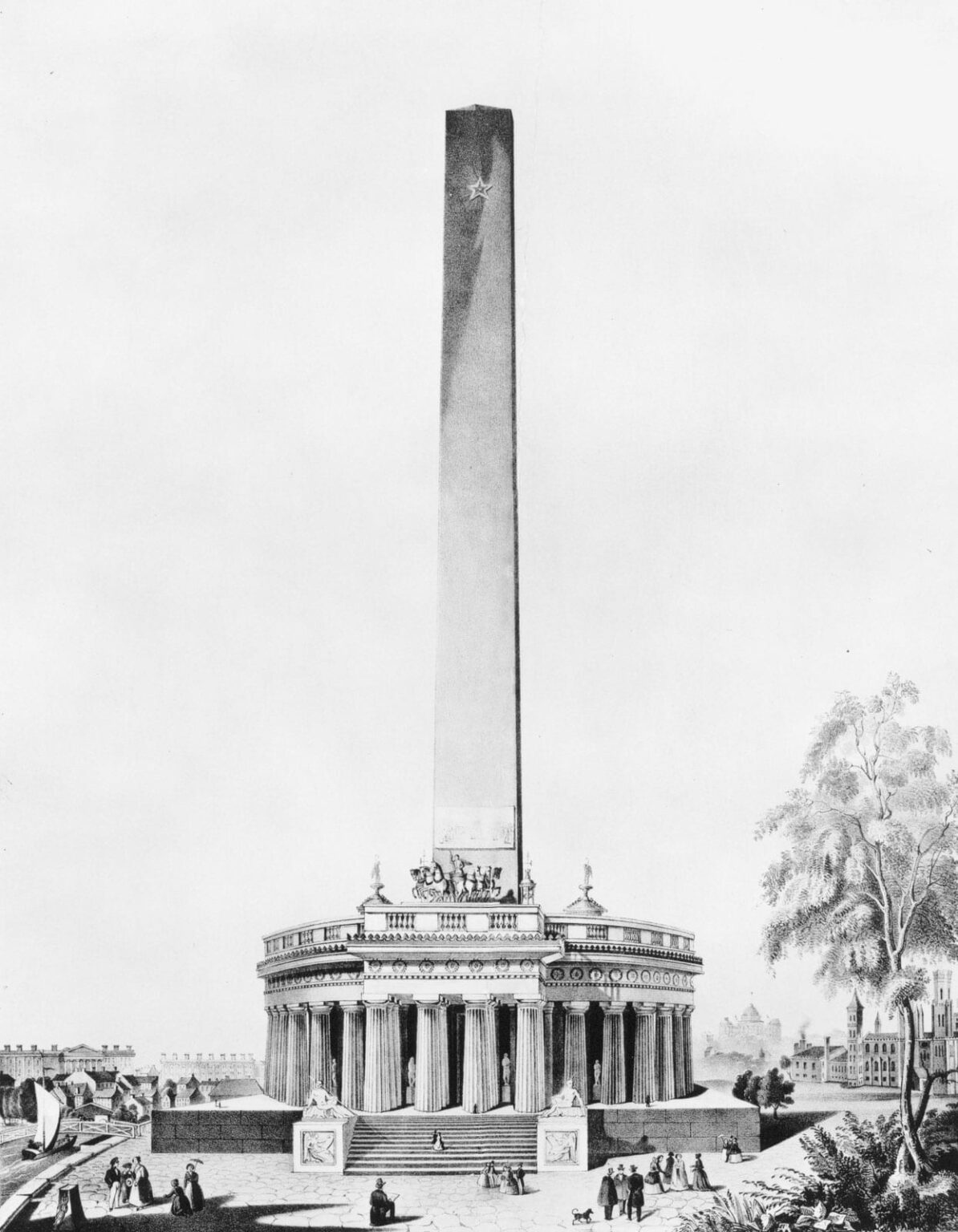 Washington Monument's Original Design A Look at Robert Mills' Ornate