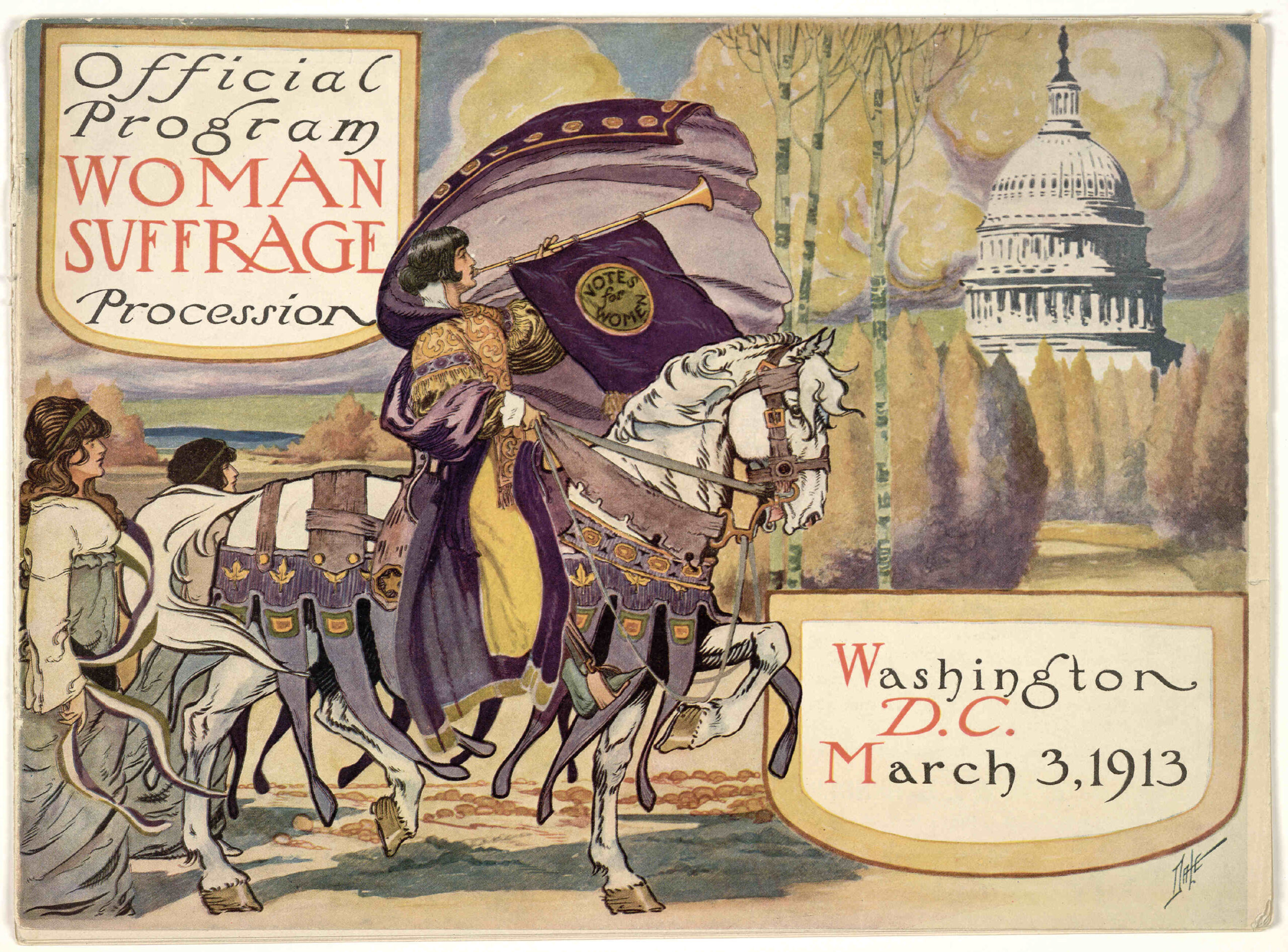 Official program for the Woman Suffrage Procession, March 3, 1913