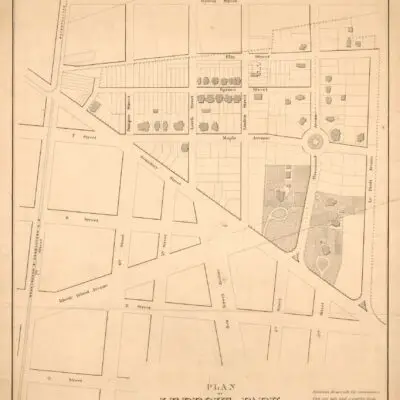 Plan of LeDroit Park in 1880