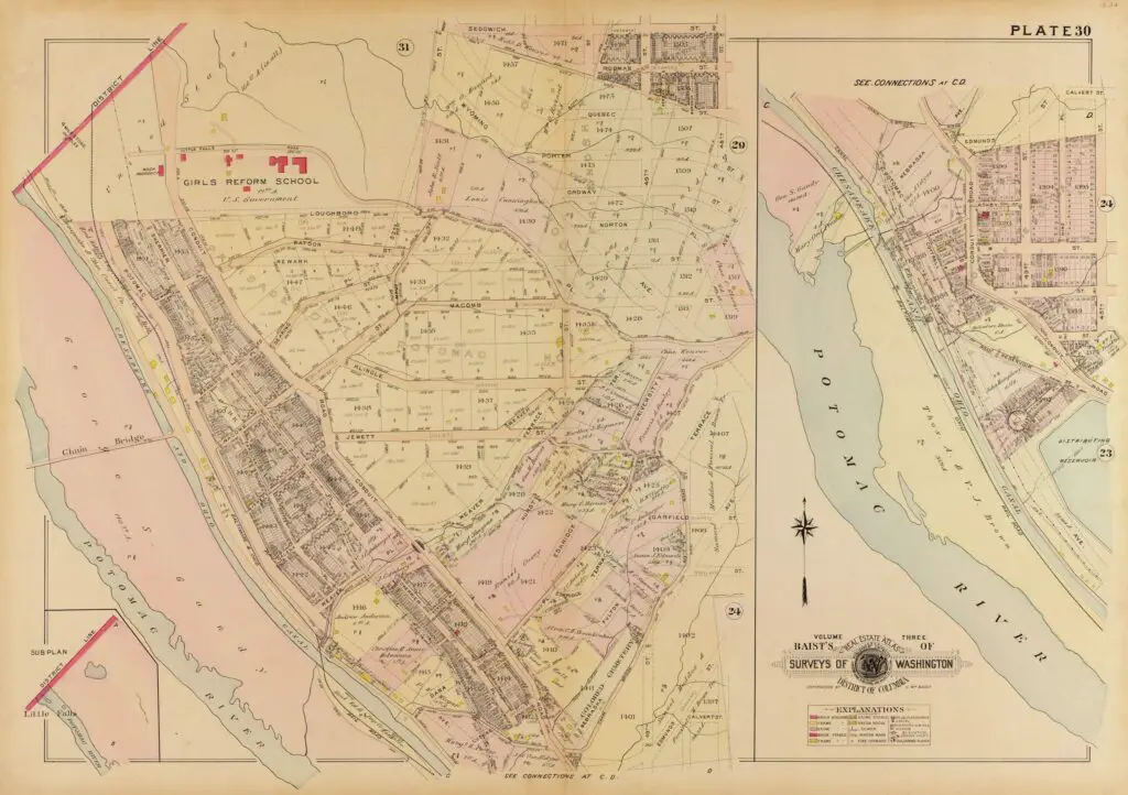 1909 map of the Palisades