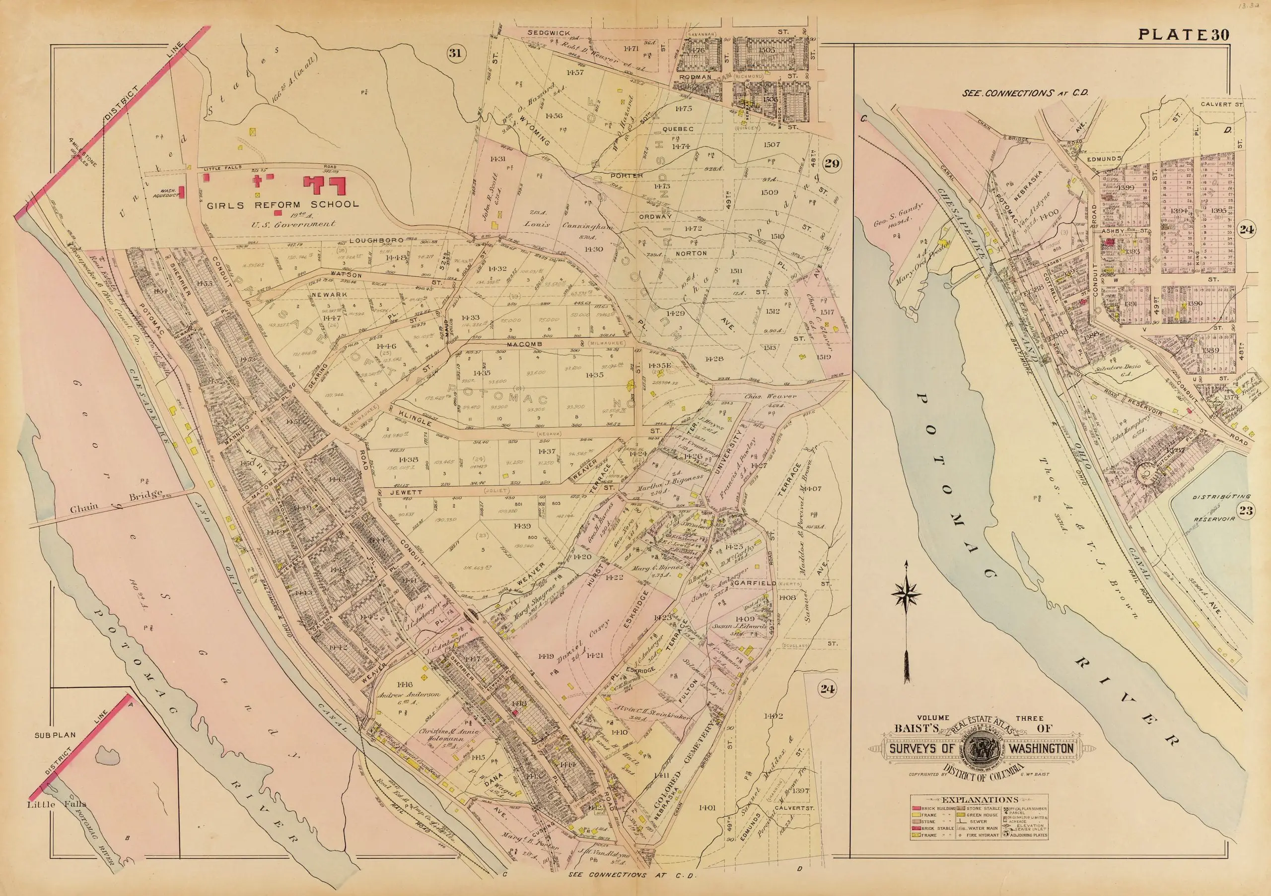 1909 map of the Palisades