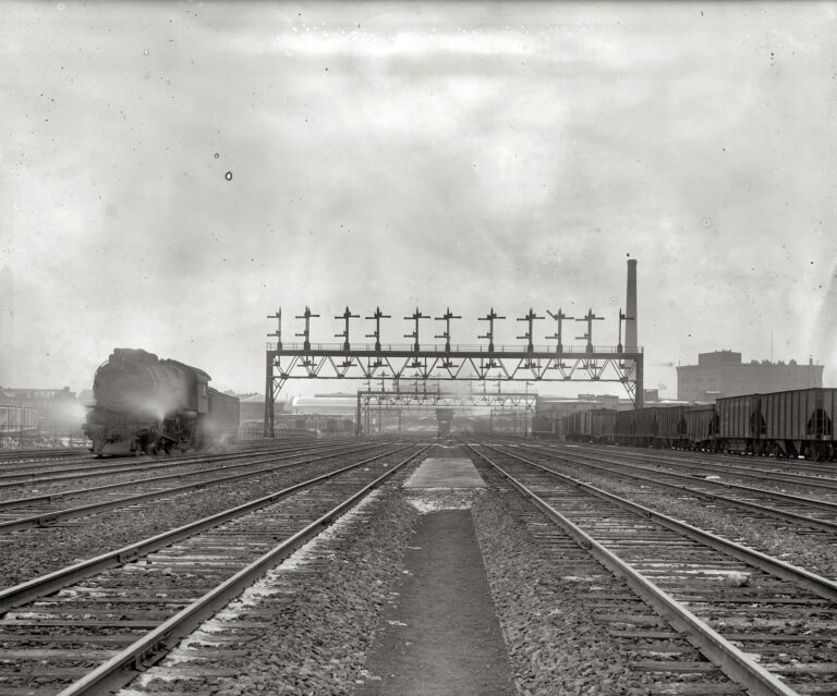 "Union Station tracks, Washington, circa 1920." National Photo Company Collection glass negative.