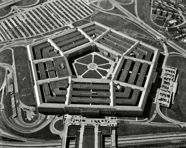 1940s. "Arlington County, Virginia. War Department. Pentagon, aerial view." Safety negative by Theodor Horydczak.