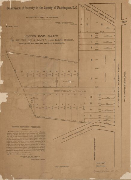 Sherman's subdivision of Columbia Heights in 1869