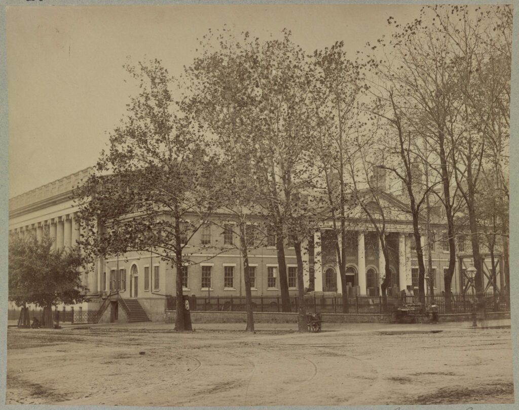 Old State Department Building, corner 15 Street and Pennsylvania Avenue - photo taken during the Civil War