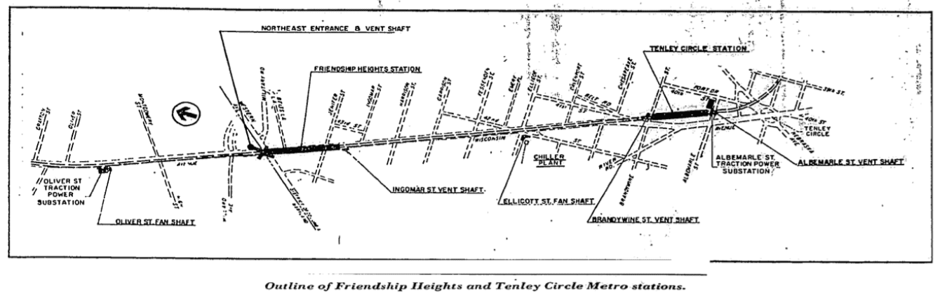 Friendship Heights and Tenleytown Metro stations