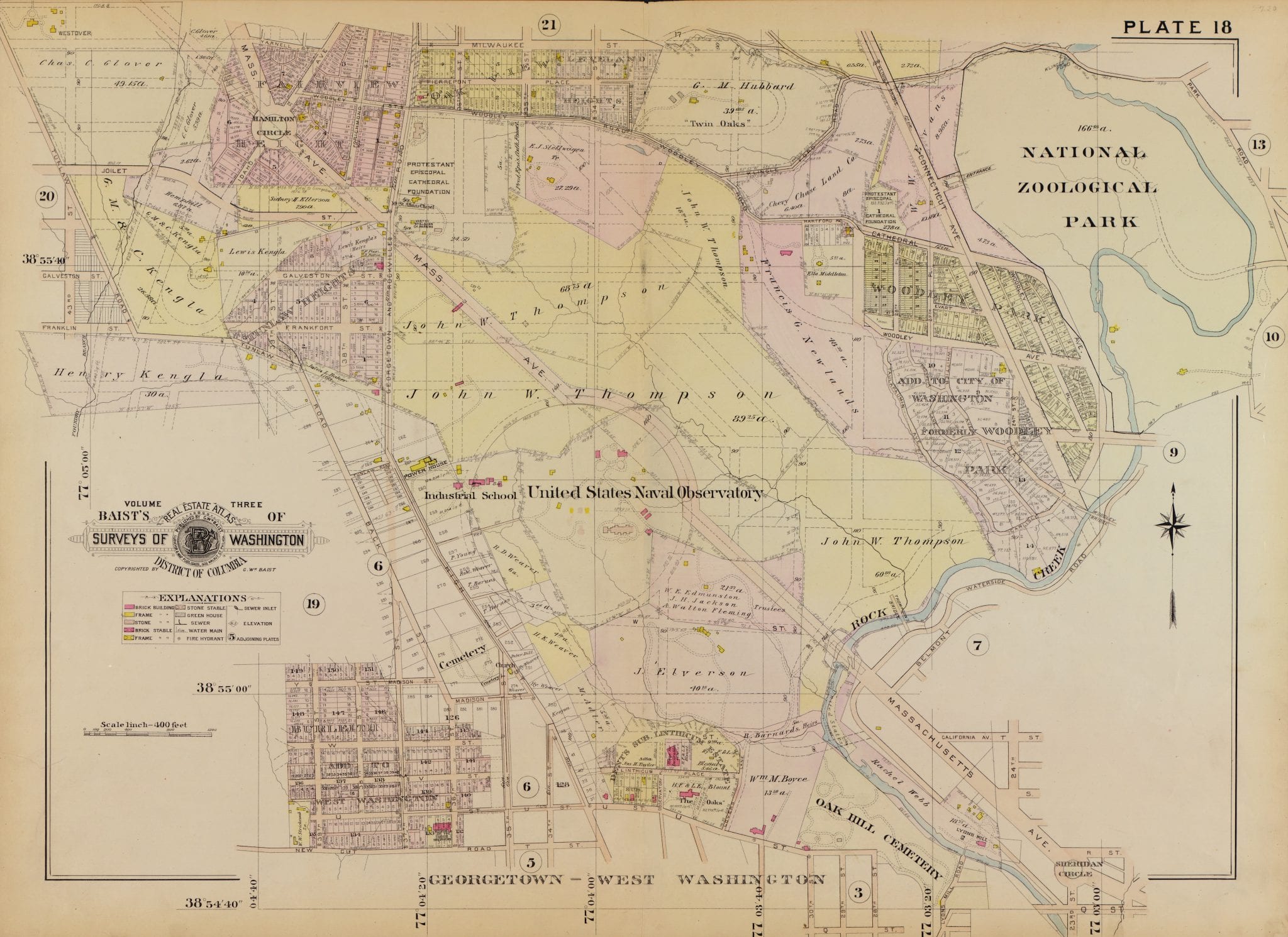 1903 map of Northwest D.C.