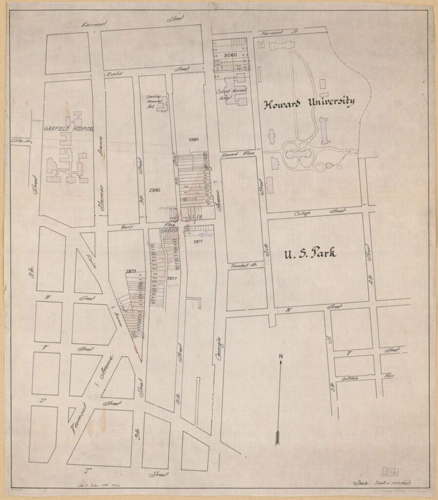 1919 proposal to extend Vermont Ave.