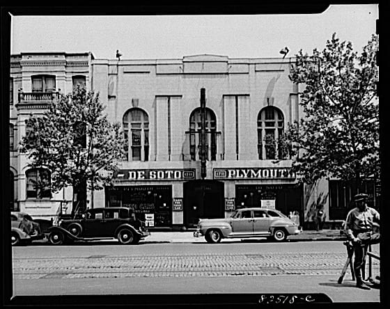 Washington, D.C. Automobile store on 14th Street which has stock of frozen cars