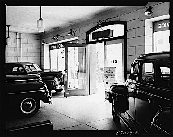 Washington, D.C. Automobile store on 14th Street which has stock of frozen cars