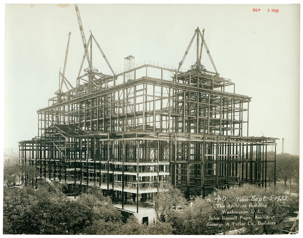 National Archives building in 1933