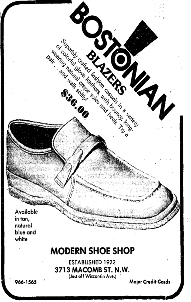 Modern Shoe Shop advertisement