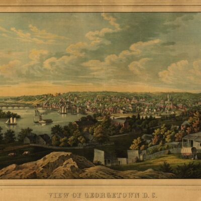 View of Georgetown D.C. / lith. and printed in colors by E. Sachse & Co.