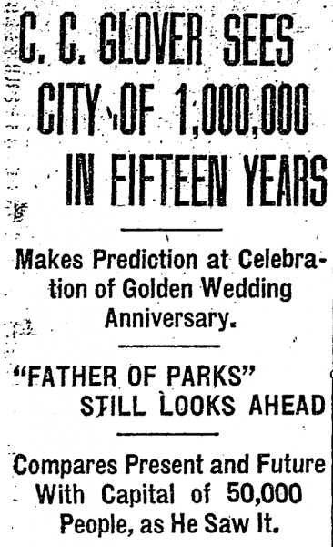 Charles C. Glover 50th anniversary article in the Washington Post 1928