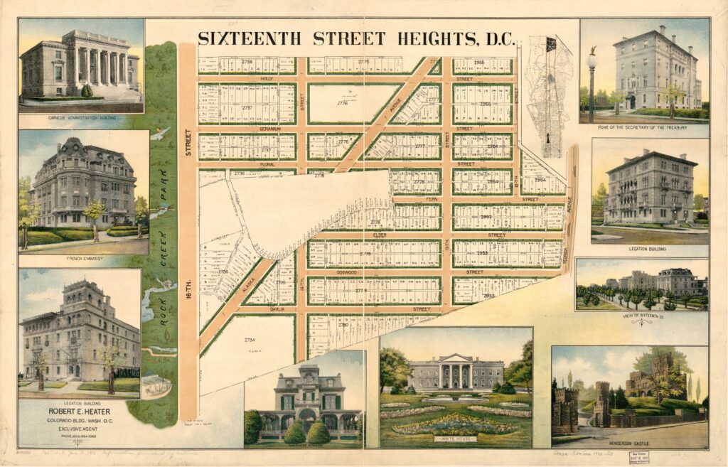 Map of Sixteenth Street Heights development in 1910