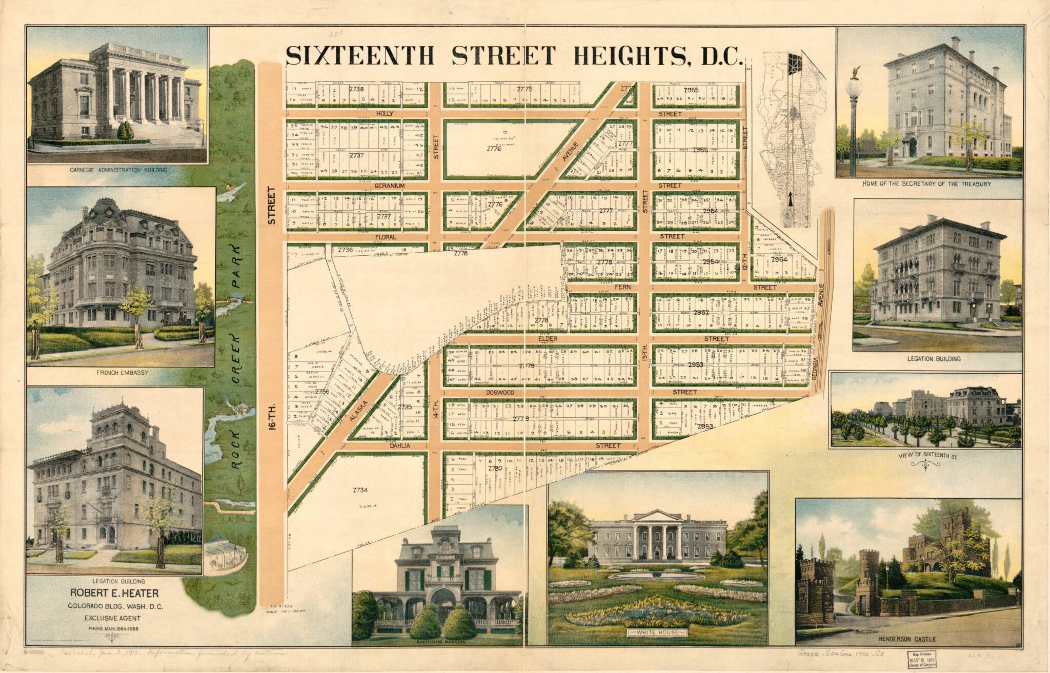 Map of North Columbia Heights in 1885 Ghosts of DC