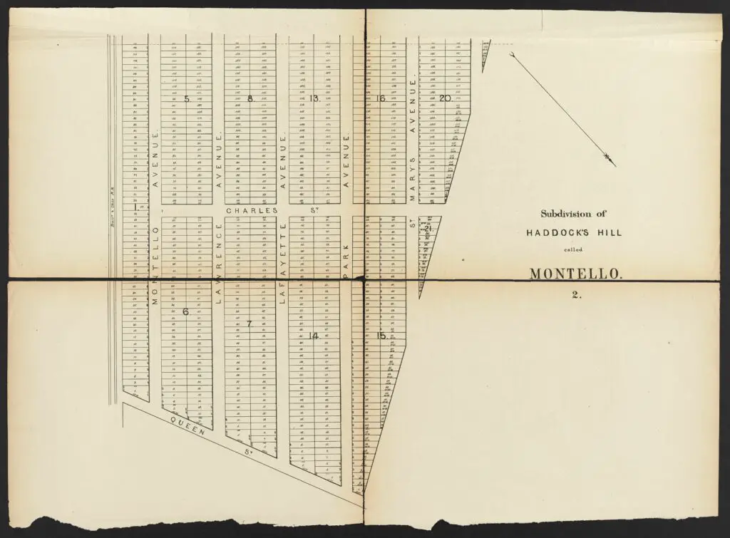 Plate 17. Subdivision of Haddock's Hill called Montello 2