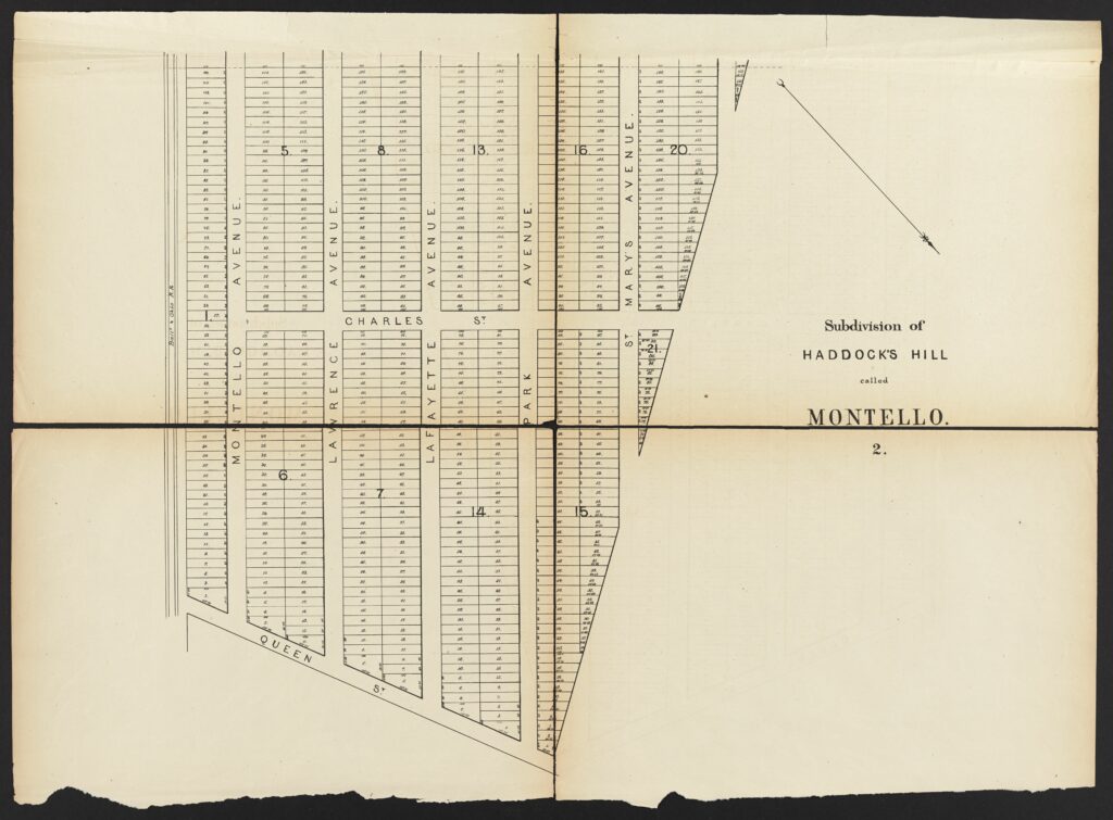 Plate 17. Subdivision of Haddock's Hill called Montello 2