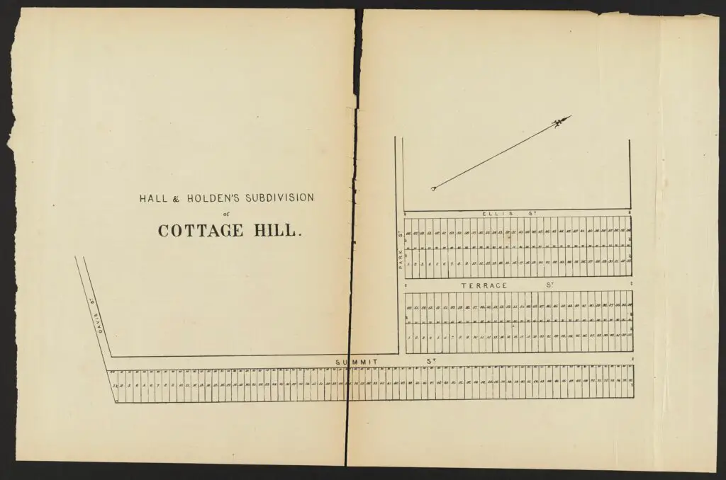 Plate 19. Hall and Holden's Subdivision of Cottage Hill