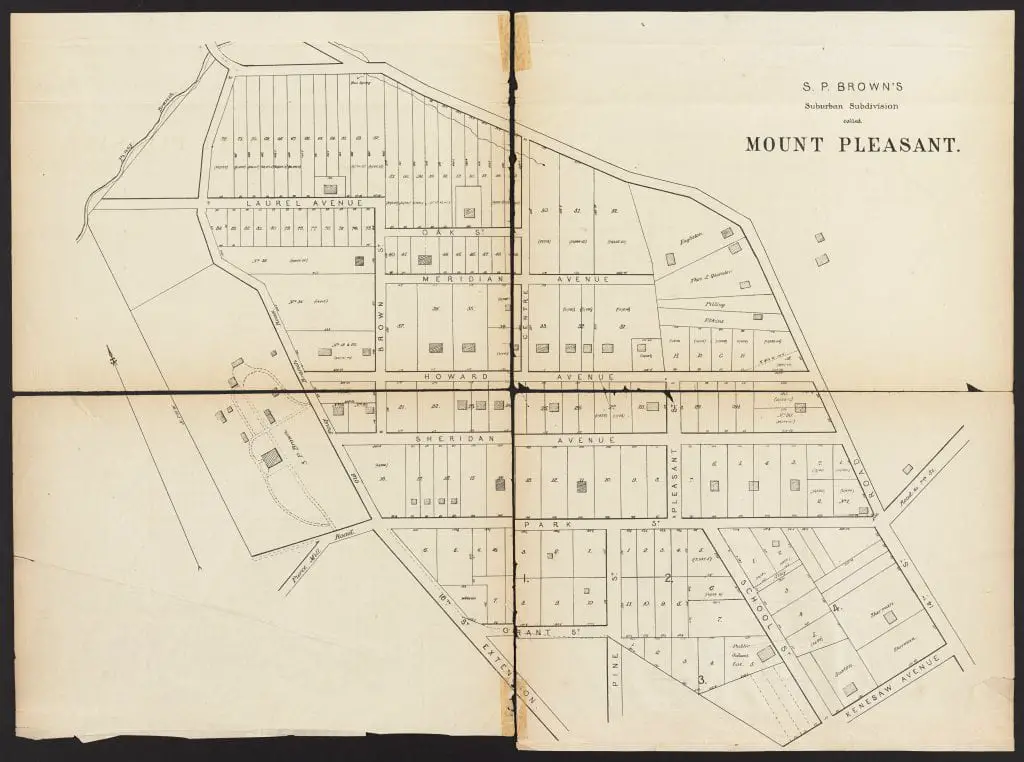 Plate 4. S. P. Brown's Suburban Subdivision called Mount Pleasant