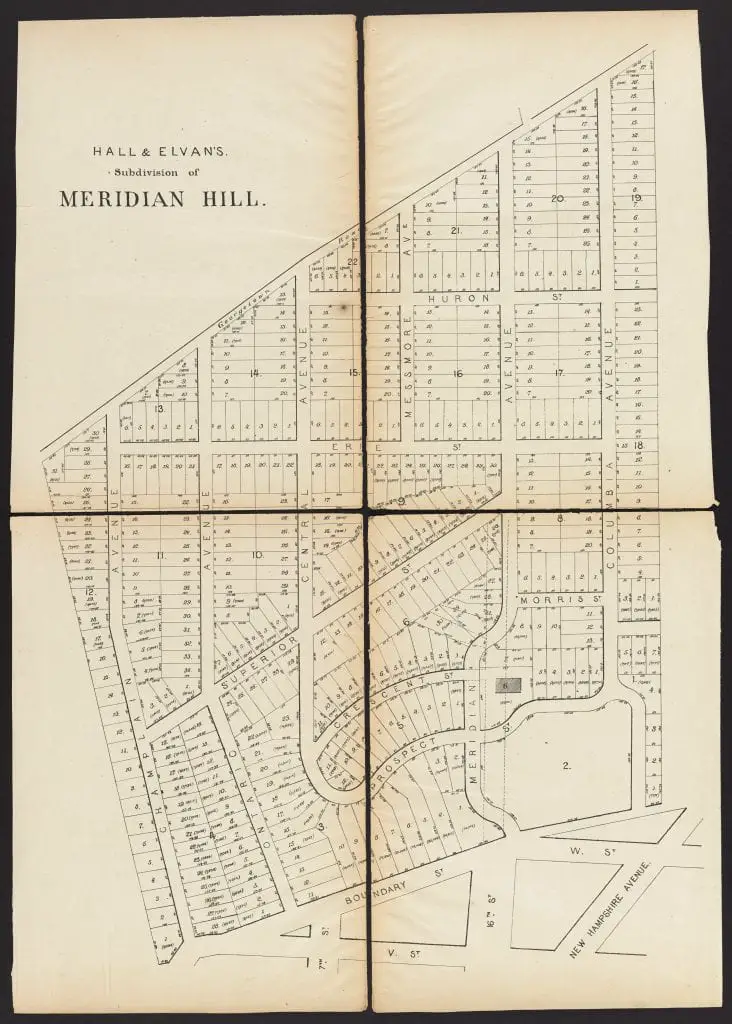 Plate 6. Hall and Evans's Subdivision of Meridian Hill