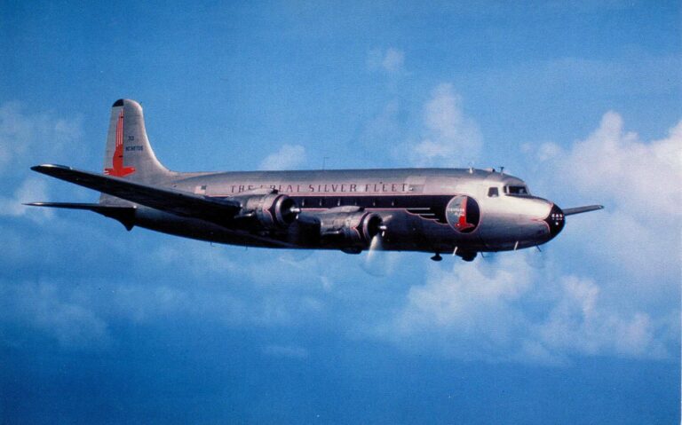 Eastern Air Lines Douglas DC-4, the type of airliner that crashed as Flight 537 near Washington National Airport on November 1, 1949.