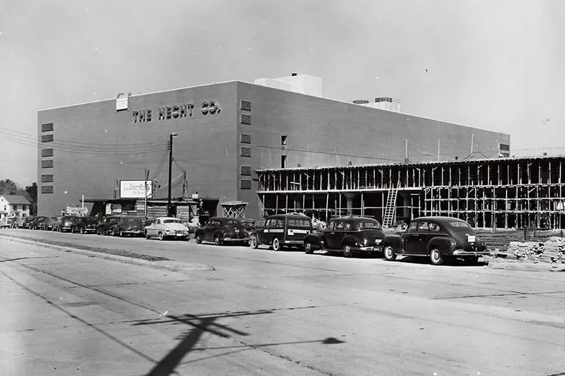 Hecht’s in 1951, during construction and a predecessor to Ballston Quarter. Photo courtesy of the Center for Local History, Arlington Public Library & Arlington Magazine