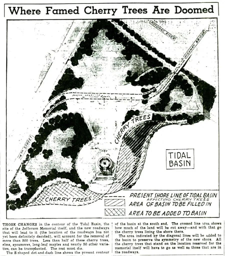 1938 Washington Herald article graphic