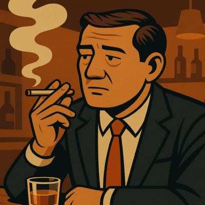 AI-generated image of man smoking