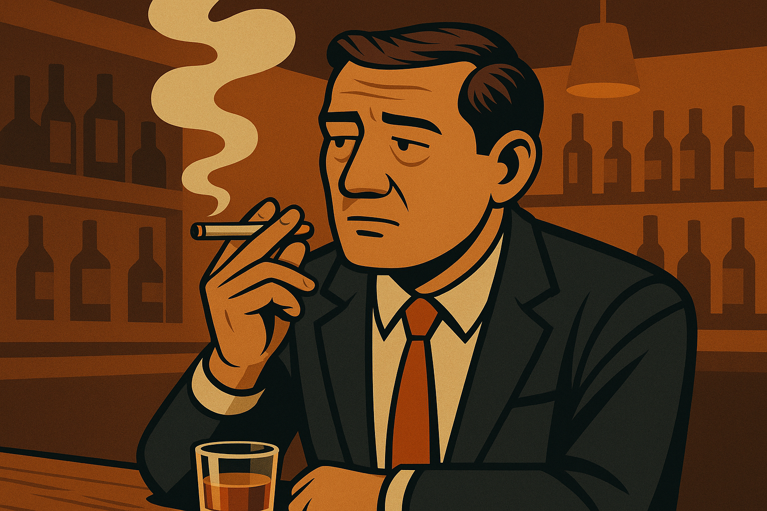 AI-generated image of man smoking