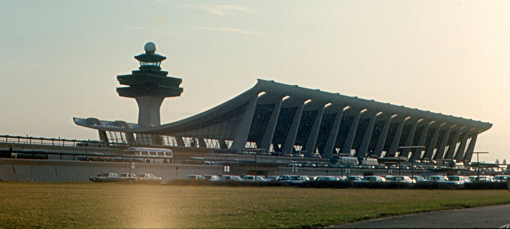 Dulles International Airport main terminal, photographed April 11, 1970
