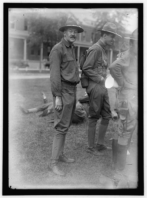 George Oakley Totten Jr. in uniform at Plattsburg Reserve Officers Training Camp, 1916