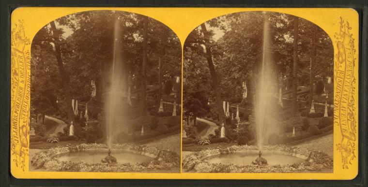 Oak Hill Cemetery, Georgetown, in a stereoscopic view from the Robert N. Dennis collection