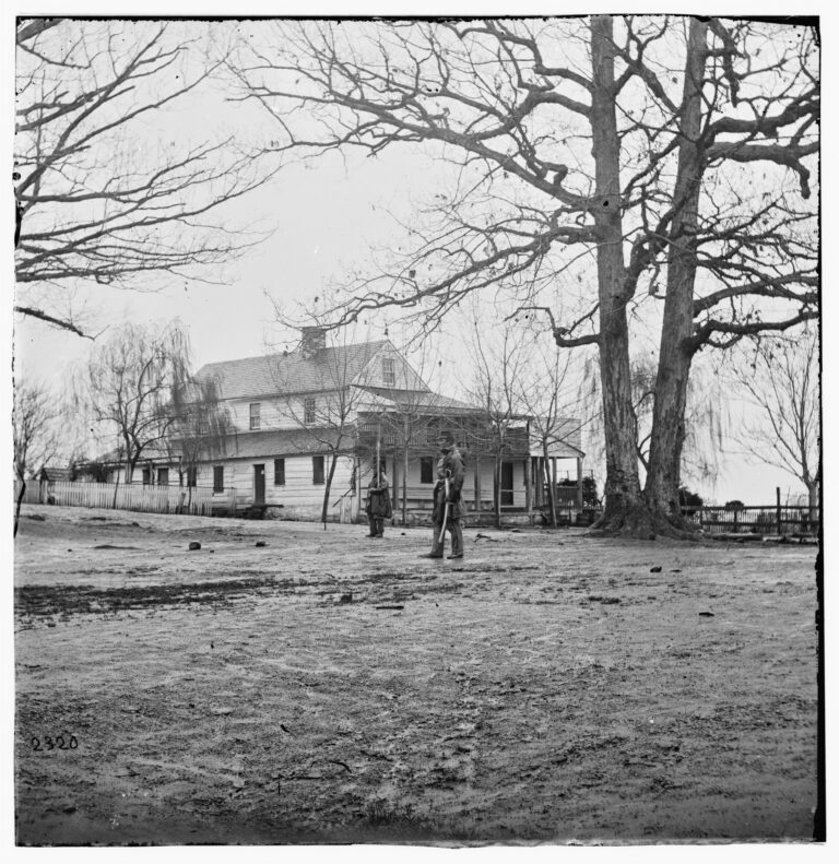Taylor's Tavern near Falls Church, Virginia, photographed during the Civil War era circa 1861-1865