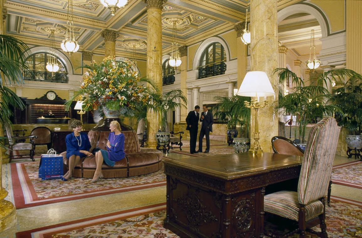 The fully restored lobby of the Willard Hotel just before its 1986 reopening