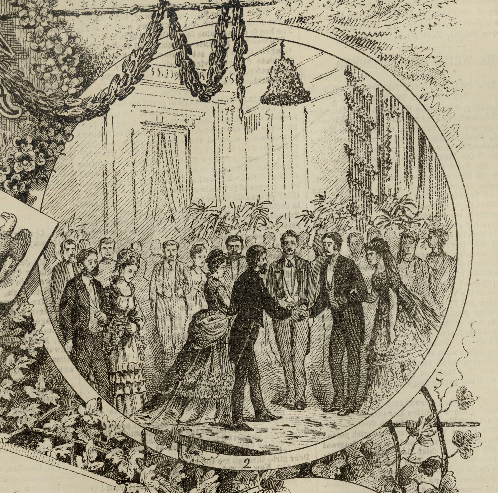 Front-page wedding coverage in The Daily Graphic May 23 1874