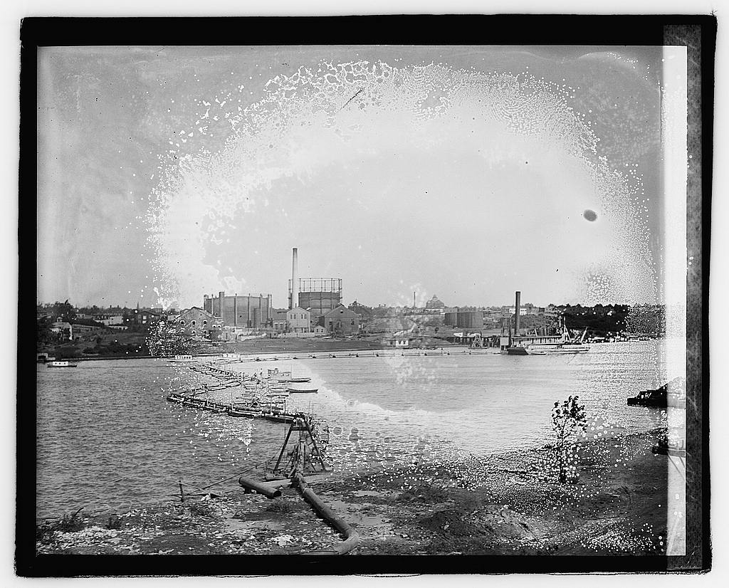 Wide view of the marshy Anacostia flats in 1921