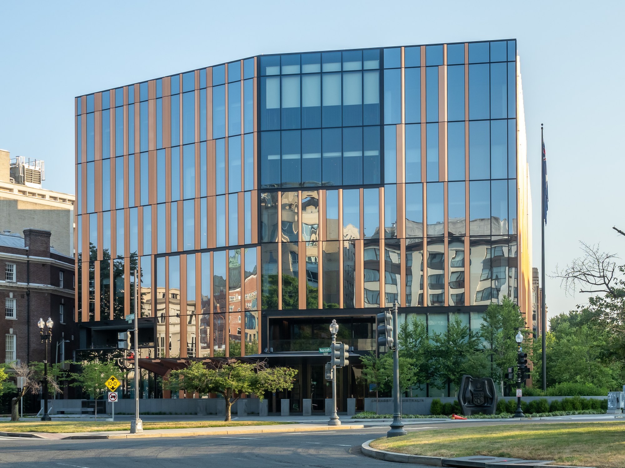 The current Embassy of Australia at 1601 Massachusetts Avenue NW, completed 2023