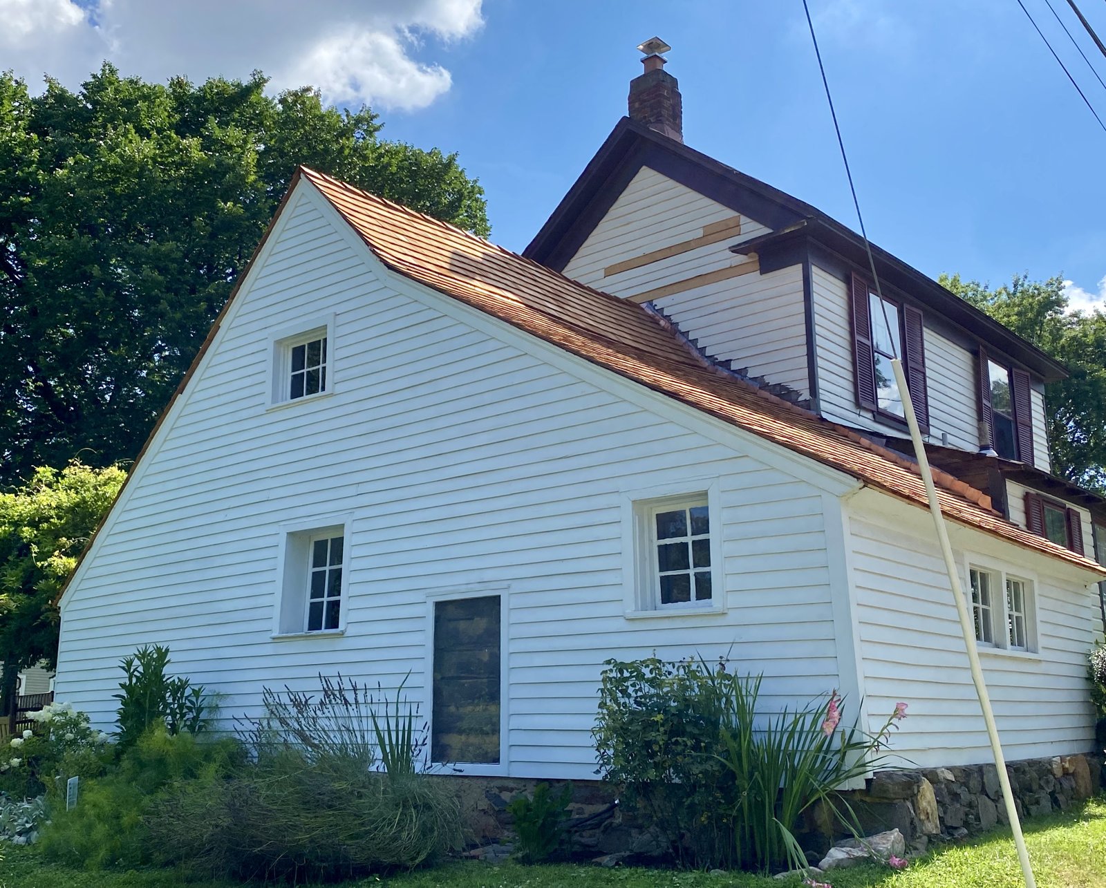 The original mid-18th-century log section of the Ball-Sellers House, the oldest house in Arlington