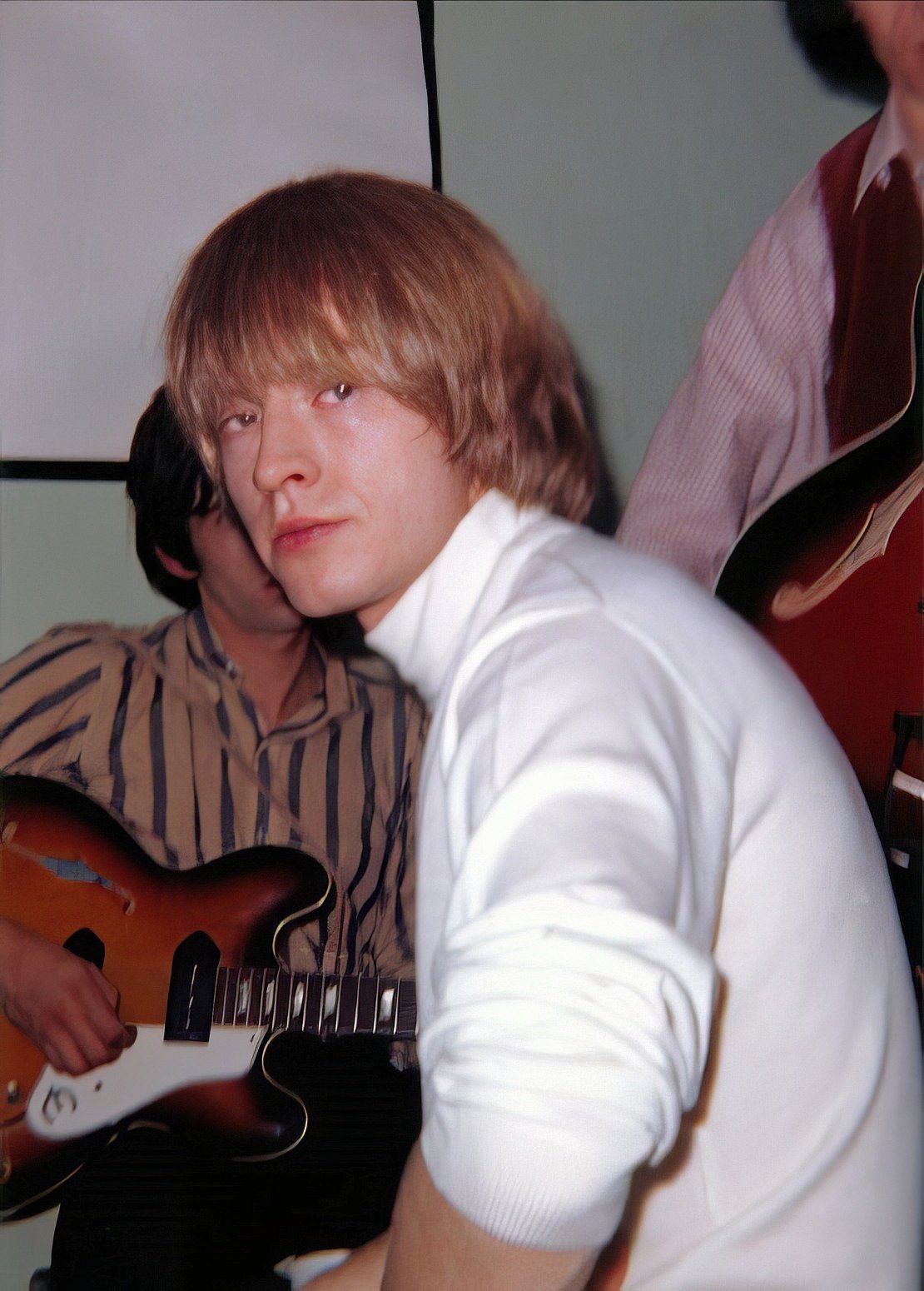 Brian Jones of the Rolling Stones in the locker room of Georgia Southern College's gym, May 4, 1965.