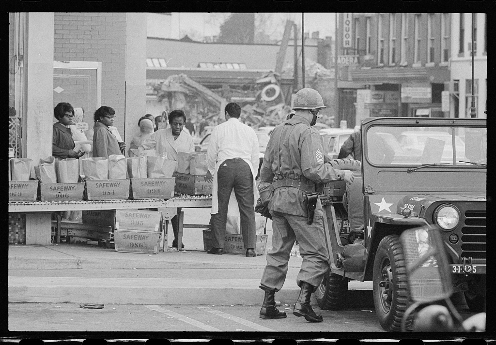 D.C. riot scenes in the area of 14th and 7th Streets NW, Washington, 1968