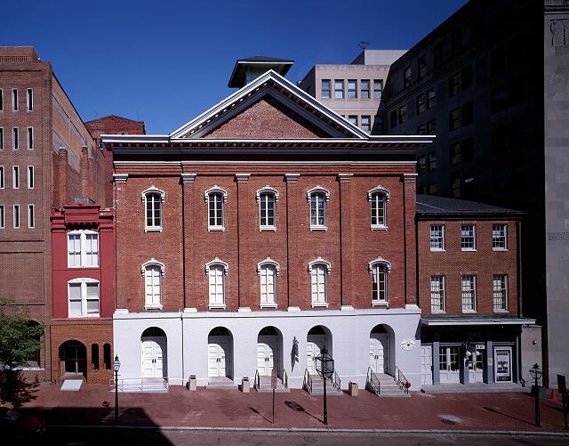 Modern exterior photograph of the restored Ford's Theatre