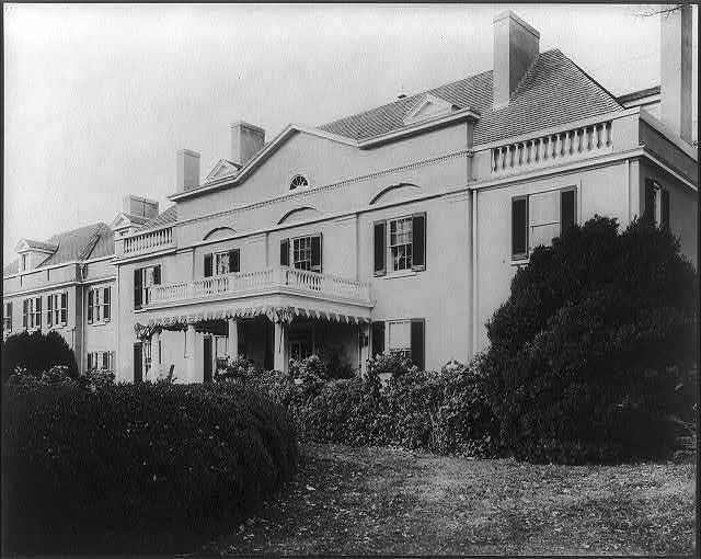 Friendship, the McLean estate on Wisconsin Avenue NW, photographed by Frances Benjamin Johnston between 1898 and 1942