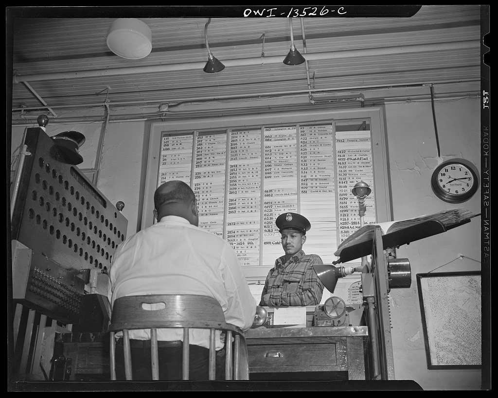 A probationary firefighter questioned by Lieutenant Mills before his examination at Engine Company No. 4