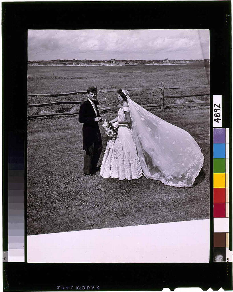 Jacqueline Bouvier and John F. Kennedy wedding portrait, September 12, 1953.