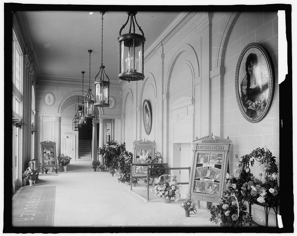 Exterior of Crandall's Knickerbocker Theatre in October 1917, the month it opened